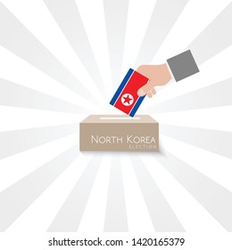 North Korea Elections Vote Box Vector 