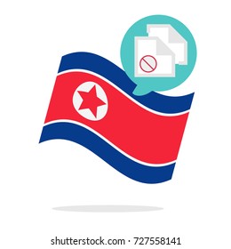 North Korea files vector illustration