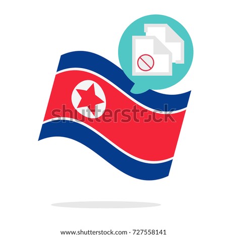 North Korea files vector illustration