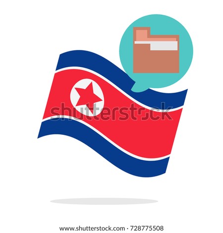 North Korea files vector illustration