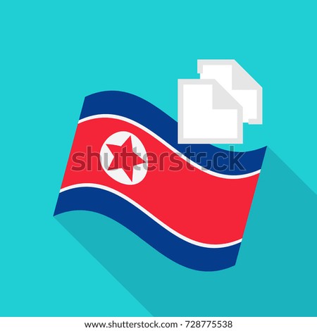 North Korea files vector illustration