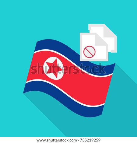 North Korea files vector illustration