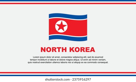 North Korea Flag Abstract Background Design Template. North Korea Independence Day Banner Social Media Vector Illustration. North Korea Design
