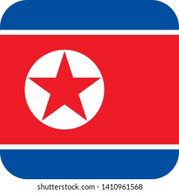 north korea flag asia illustration vector eps