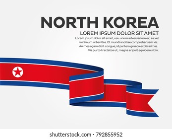 North Korea flag background