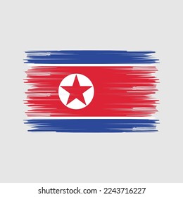 Nordkoreanische Flagge - Vektorgrafik-Vektorgrafik