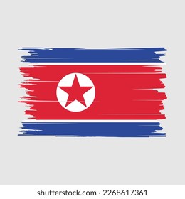 Nordkoreanische Flagge - Vektorgrafik-Vektorgrafik