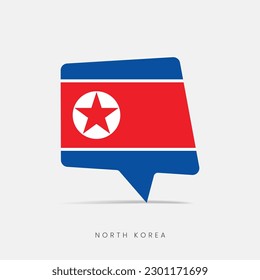 North Korea flag bubble chat icon
