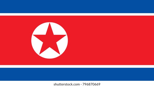 North Korea Flag country. Illustrator vector