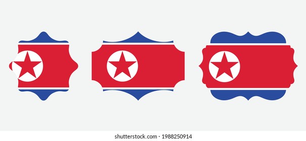North Korea flag. flat icon symbol vector illustration