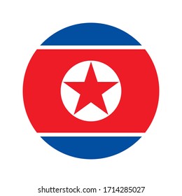 North Korea flag icon vector isolate for banner or print or illustration