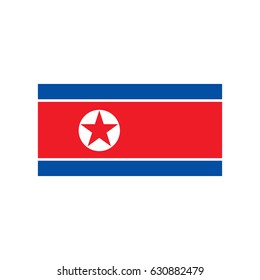 North Korea flag illustration on the white background. Vector illustration North Korea flag illustration on the white background. Vector illustration