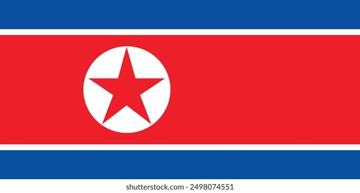 North Korea flag.art and illustrator.independence day.vector design.banner.freedom.poster,classic