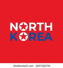 North Korea flag logo design vector template