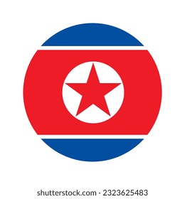 North Korea flag simple illustration for independence day or election