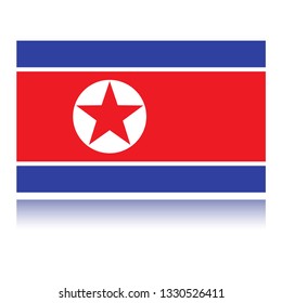 North Korea flag. Simple vector North Korea flag