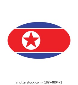 North Korea flag. Simple vector North Korea flag