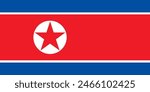 North Korea flag. The flag of North Korea as a vector.