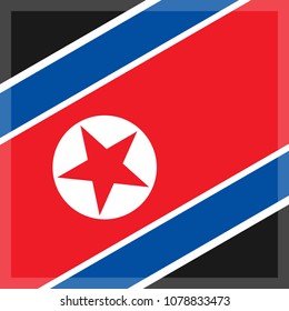 North Korea flag vector.