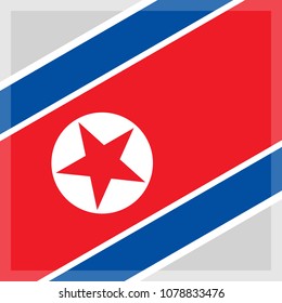 North Korea flag vector.