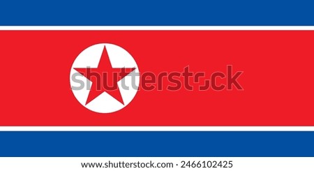 North Korea flag. The flag of North Korea as a vector.