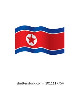 North Korea flag, vector illustration