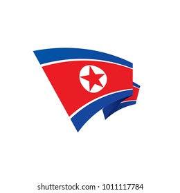 North Korea flag, vector illustration