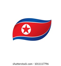 North Korea flag, vector illustration