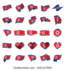 North Korea flag, vector illustration
