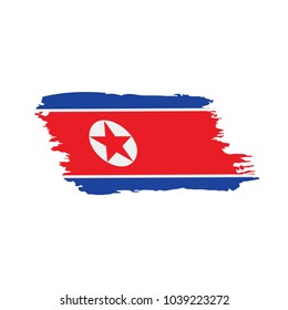 North Korea flag, vector illustration