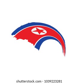 North Korea flag, vector illustration
