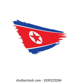 North Korea flag, vector illustration