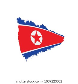North Korea flag, vector illustration