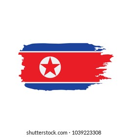 North Korea flag, vector illustration