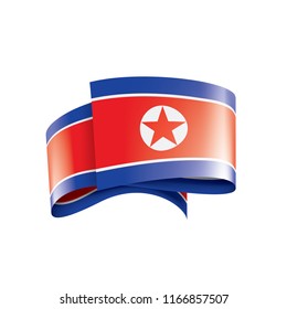 North Korea flag, vector illustration on a white background