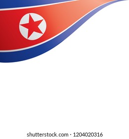 North Korea flag, vector illustration on a white background