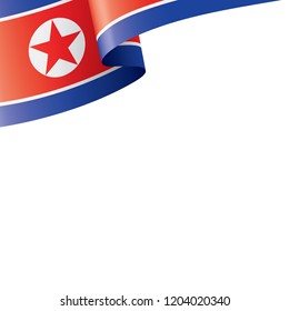 North Korea flag, vector illustration on a white background