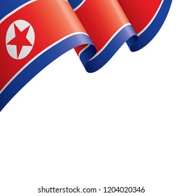 North Korea flag, vector illustration on a white background