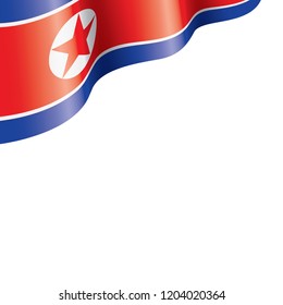North Korea flag, vector illustration on a white background