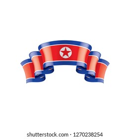 North Korea flag, vector illustration on a white background