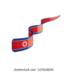 North Korea flag, vector illustration on a white background