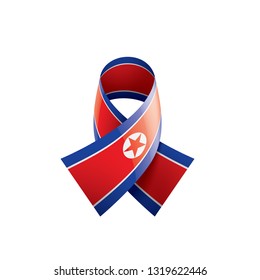 North Korea flag, vector illustration on a white background