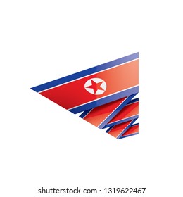 North Korea flag, vector illustration on a white background