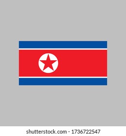 Nordkorea-Flaggenvektordarstellung in hoher Qualität für i und ux, Website oder mobile Anwendungen