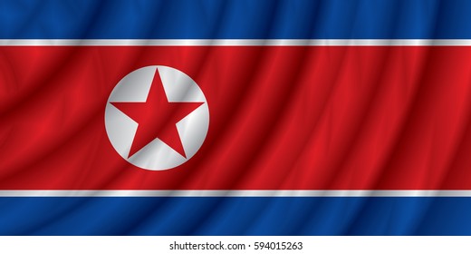 North Korea flag vector illustration.