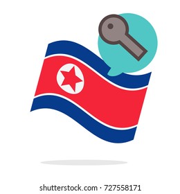 North Korea Flag vector illustration