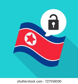 North Korea Flag vector illustration