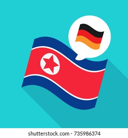 North Korea Flag vector illustration: Germany