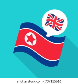 North Korea Flag vector illustration: UK