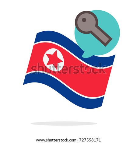 North Korea Flag vector illustration
